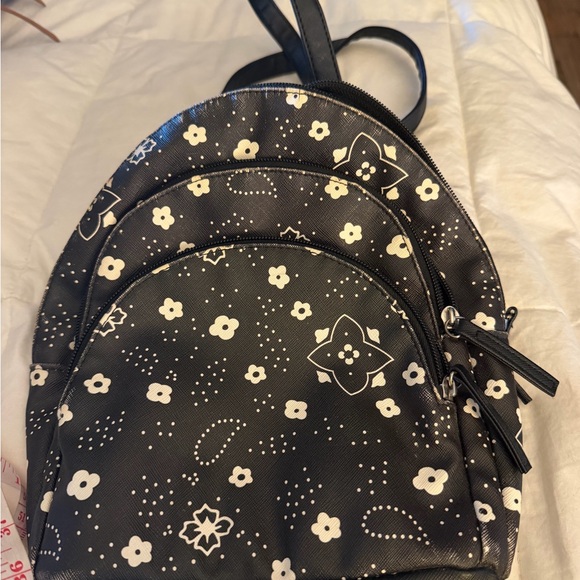 Black Floral Mini Backpack - Picture 5 of 7
